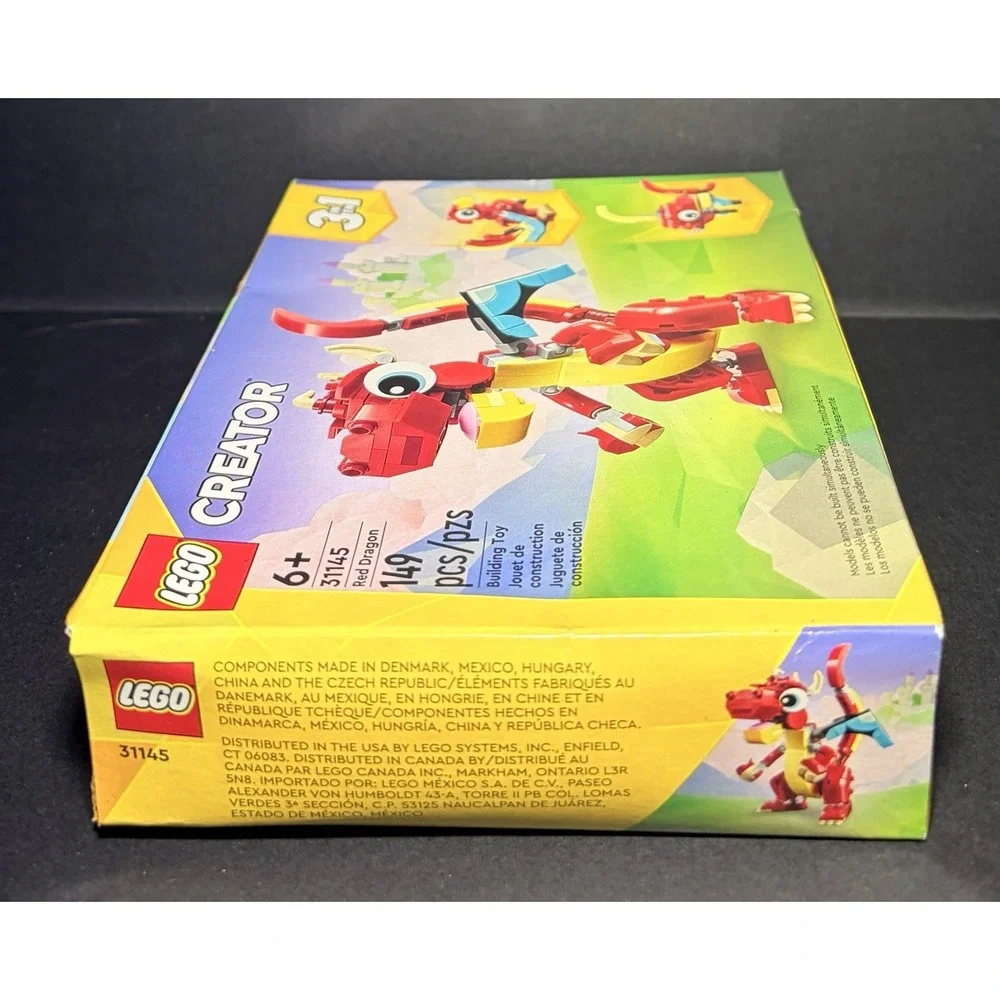 LEGO‎ 31145 Creator 3in1 Red Dragon Toy Building Set. NEW SEALED